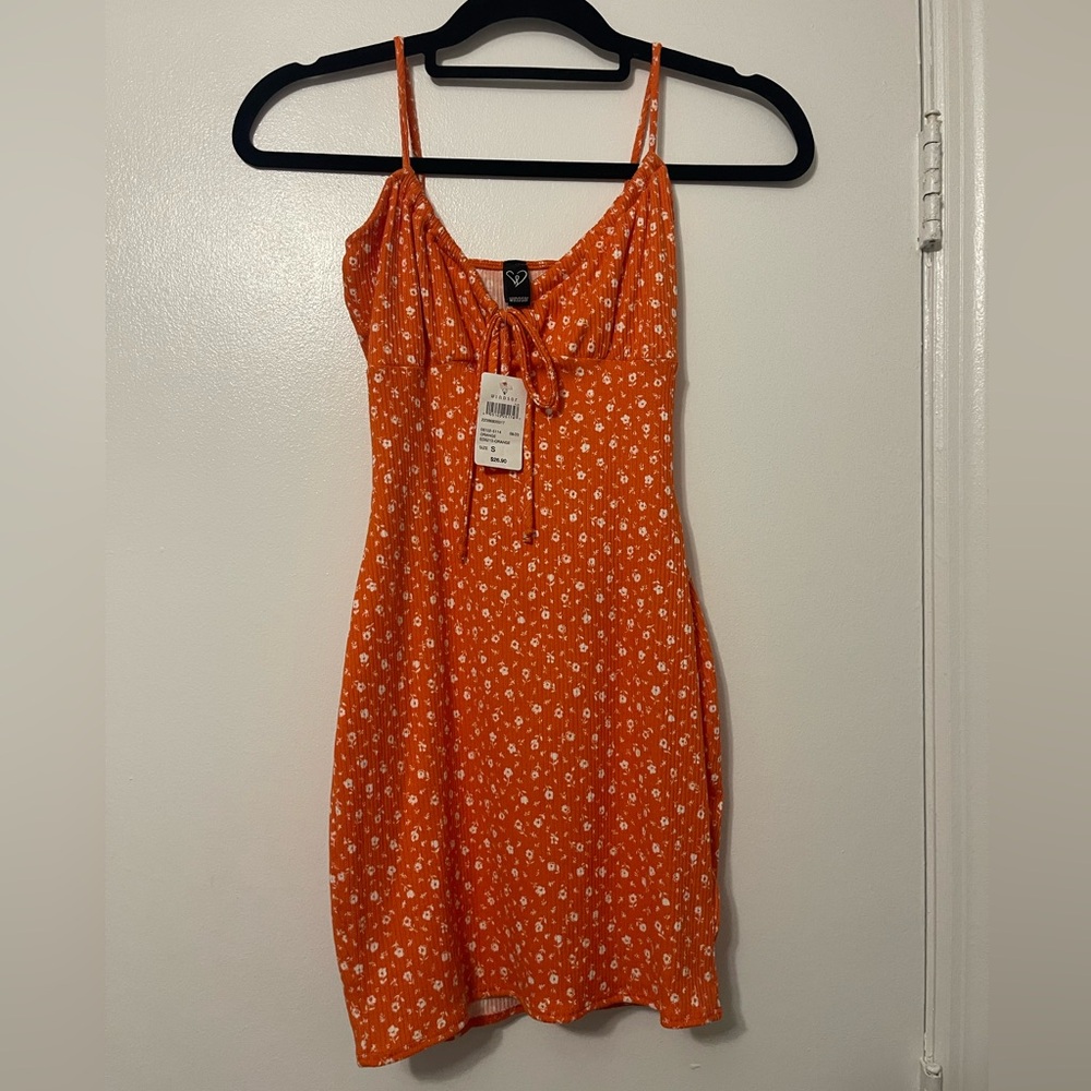 Windsor Orange Floral Mini Dress